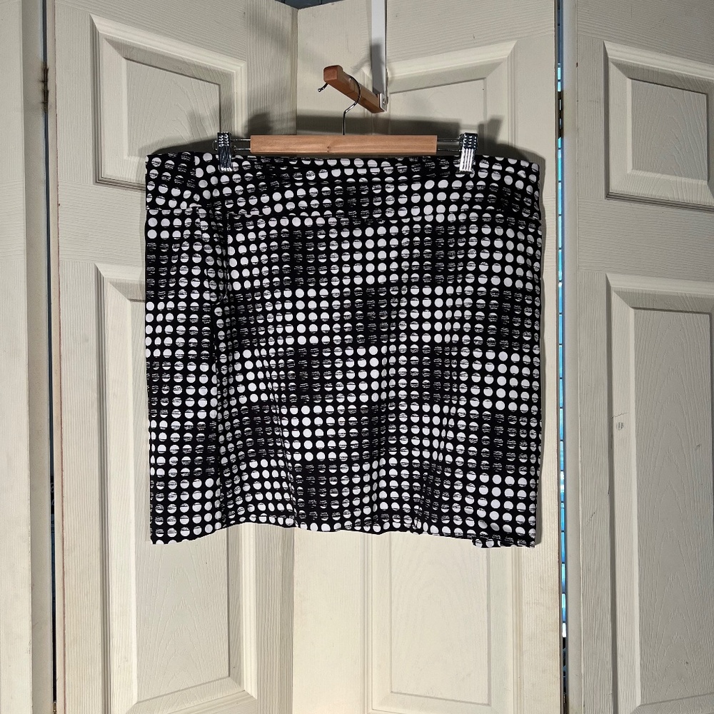 Meera Lane Black and White Polka Dot Skort Size 20W